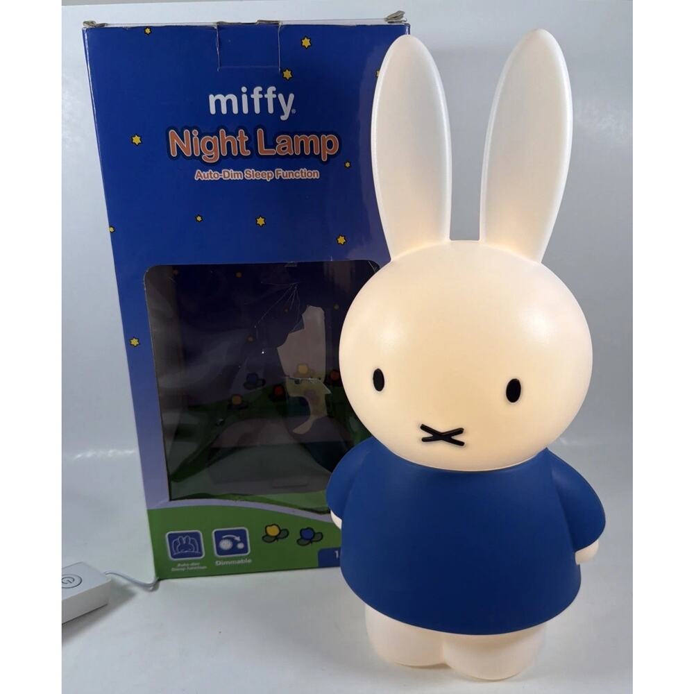 Miffy Night Light Lamp Blue Dress Bunny Mr Maria Style Plug In 12”